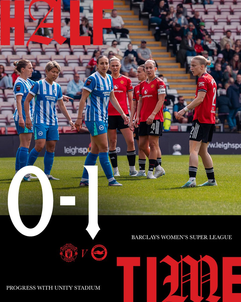 ManUtdWomen's tweet photo. ⏸️ We trail at the interval. https://t.co/fQnAaGCJKt
