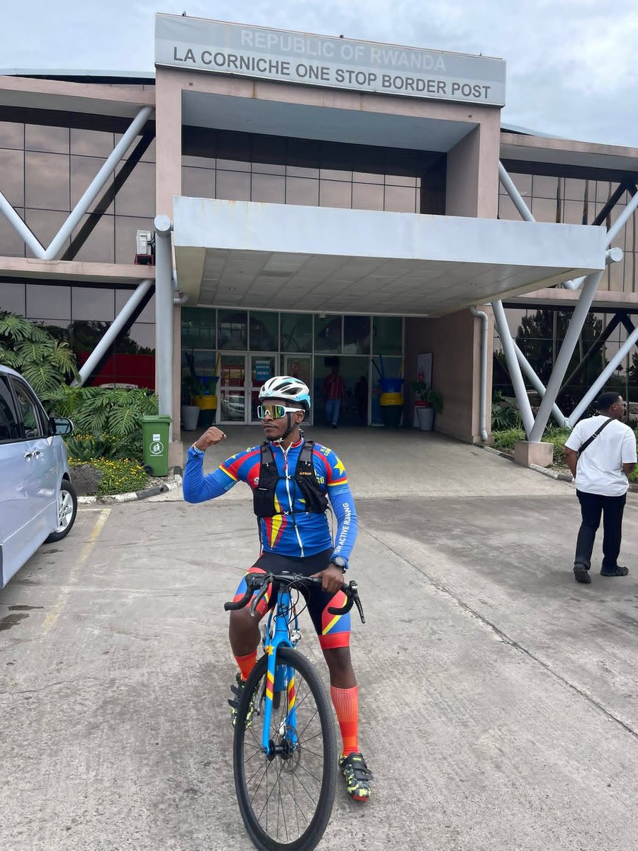 GeorgesKisando's tweet photo. #RDC:   le cycliste congolais Miguel Masaisai a lancé à Goma la 2ᵉ édition de son projet Pedal for Peace, avec l’ambition de rallier Rabat, soit près de 14 000 km à travers 17 pays africains, en vue d’un record du Guinness World Records.

Ce nouveau défi intervient après un premier exploit réussi où il avait relié Goma à Cape Town, parcourant environ 7 000 km à vélo.
Pour garantir la crédibilité de cette performance, son parcours est suivi grâce à un GPS professionnel fourni par Follow My Challenge.

Pour sa première étape ce 1er mai, il a parcouru 66 km jusqu’à Musanze, au Rwanda, poursuivant ainsi son périple pour la paix et l’unité à travers le continent africain.
Eka News