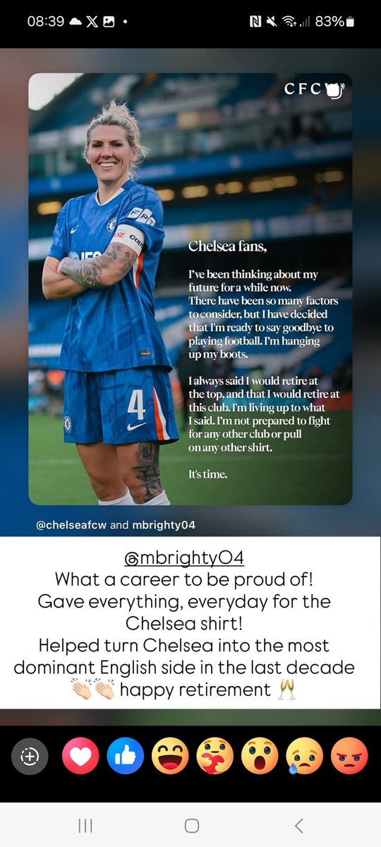 lekiddo's tweet photo. @BBCMOTD @eiffel_71 💙💙💙 Congratulations on fabulous career #MillieBright @ChelseaFCW @Lionesses 
@England  #TOTJYB 'Think Of The Joy You Bring'  🏴󠁧󠁢󠁥󠁮󠁧󠁿🏆⚽️🏆🏴󠁧󠁢󠁥󠁮󠁧󠁿 https://t.co/MqGq8gixjq 
ShowMeYourClaws #England #fans 👌🏾👌🏾💋💋 
@LEKIDDO - Lord of The Lobsters! 
@BBCMOTD @LDN_Culture @guardian_sport https://t.co/1B8lAqjD7S