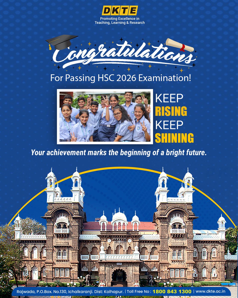 dktestei's tweet image. Congratulations for Passing HSC 2026 Examination.
….
#HSC2026 #Congratulations #AcademicSuccess #Milestone #FutureReady #StudentAchievement