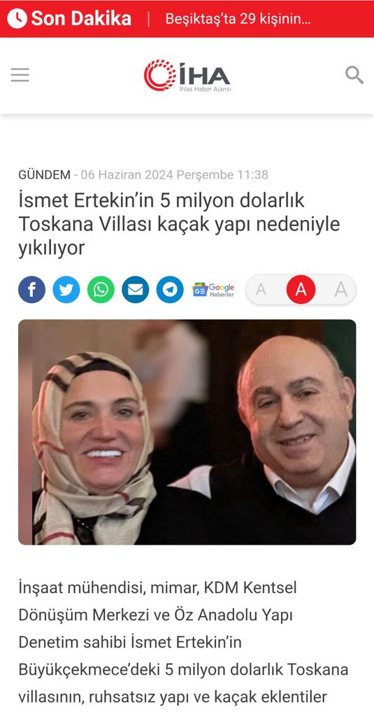 Savcı Kerem Korkut dan Örnek Takipsizlik Kararı <a href="/adalet_bakanlik/">T.C. Adalet Bakanlığı</a> B.Çekmece savcısı 2024-9697 Sor 2024-8158 K 19.2.2024 T Basın fade özgürlüğü için kıymetli karar İnş Müh İsmet Ertekin kaçak villasını haber yapan Gazeteci,bilgi veren hk suç duyurusu yapmıştı savcı hakaret yok dedi