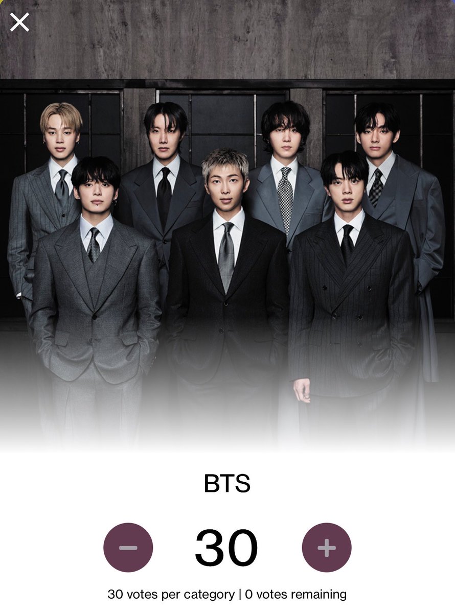 ◼️American Music Awards #AMAs 
🗓️〜5/9(土)3:59JST〆切
🗳️毎日16時リセット、30pt投票可(ターボ期間60pt

#BTS #BTS_SWIM
🏆ARTIST OF THE YEAR
🏆SONG OF THE SUMMER
🏆BEST MALE K-POP ARTIST

絶対にバンタンに届けなきゃいけない賞なので！！
やり方わからない人はいつでも聞いてください🐰♡