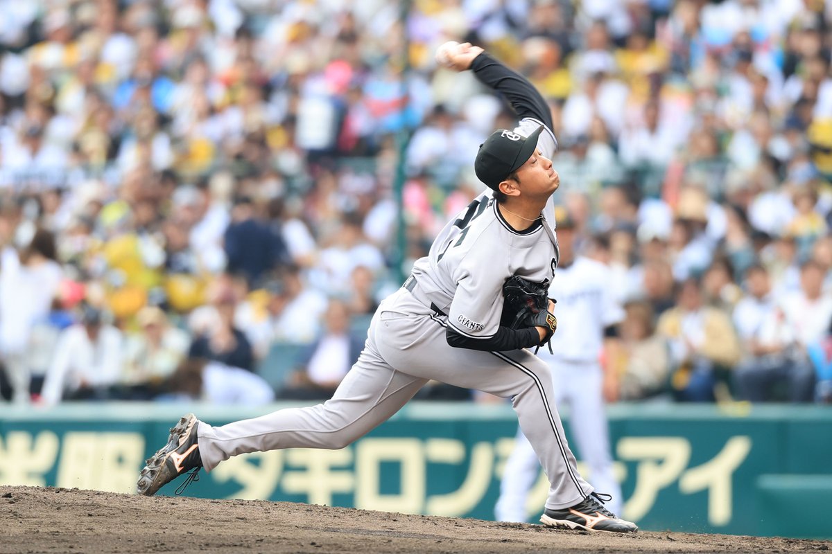 七回裏】巨人 1-6 阪神 #石川達也 投手は3本の適時打を浴び、4点を失う。