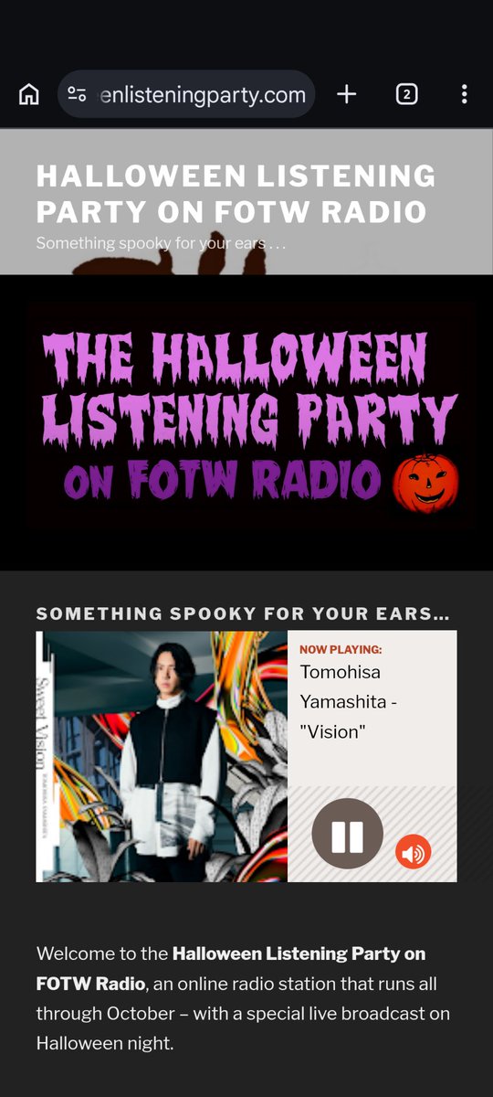 Nao_yps4499's tweet image. 🇦🇺シドニー🎃📻
#Halloweenradio
@fotwradio さん

Thank you so much for playing #Vision by #TomohisaYamashita.
@Tomohisanine @tomosfam 
I'm having a great time. 🥰🥰🥰
#山下智久

 山下智久のVision shazam.com/track/67118184…