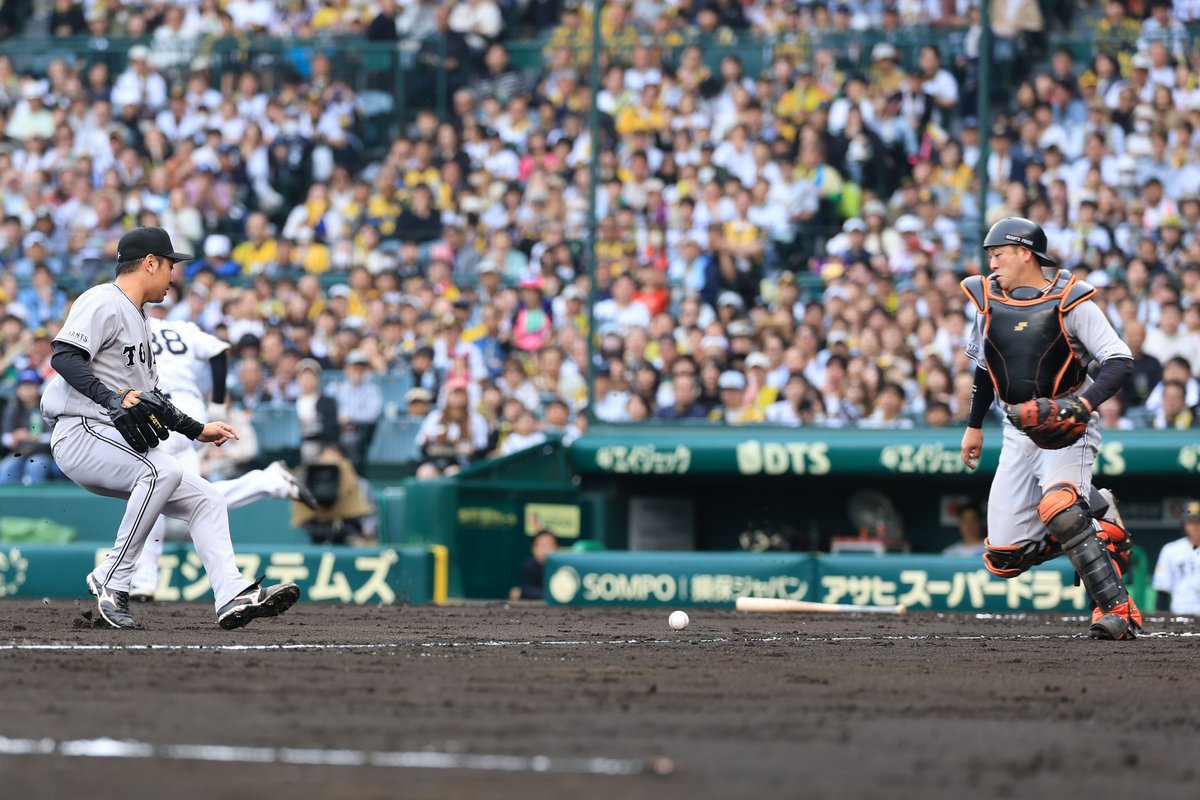 七回裏】巨人 1-6 阪神 #石川達也 投手は3本の適時打を浴び、4点を失う。