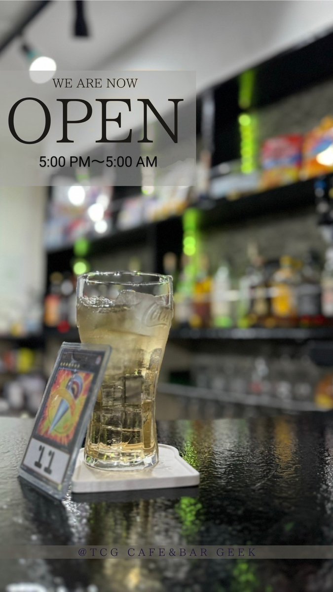 TCGCafeBar_Geek's tweet image. 本日も17時からオープン😆✨🎉

GWいっぱい仲間達と遊び倒しましょう😁👍

朝5時まで営業なのでぜひ🤩🤩🤩

ご来店お待ちしております✨

#Geek
#TCG
#栃木
#カフェ
#バー
#DRAGONSHOGUN
#ドラゴンショーグン
#遊戯王
#ヴァンガード
#デュエマ
#蟲神器
#トレインカード
#MTG
#ホロカ
#ユニオンアリーナ