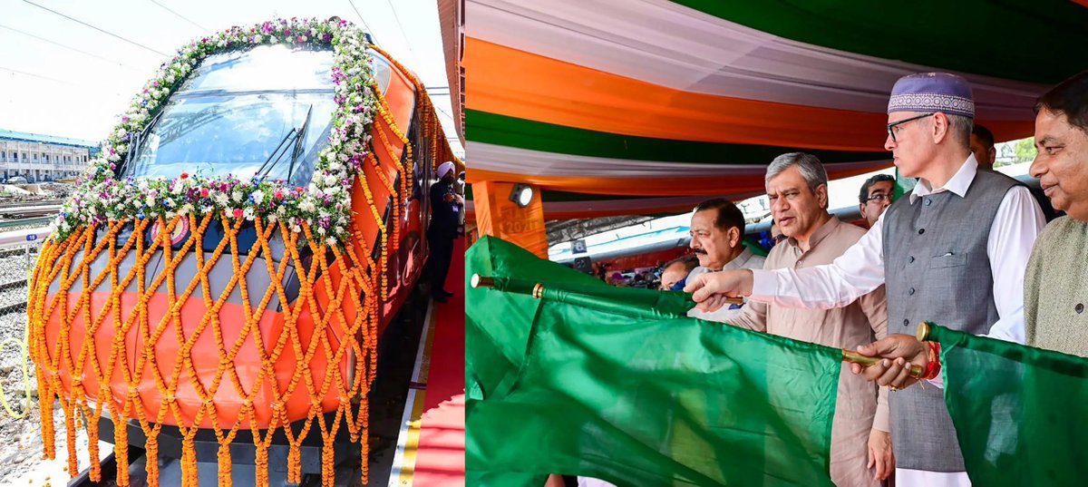 TareenAneesa's tweet image. A historic milestone for #JammuKashmir as the #VandeBharat Express officially began its regular service between Jammu and the #Kashmir Valley today, departing at 6:20 AM and transforming regional rail connectivity.
#IndianRailways
@Babymishra_ @HarbirSinghSuri @HarishK04131926