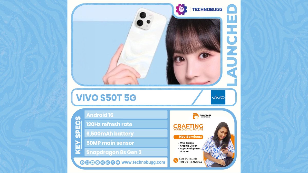 Vivo S50t 5G Unveiled

Read more : technobugg.com/vivo-s50t-5g-u…

#Vivo #VivoS50t5G #Breaking #Technobugg #technews