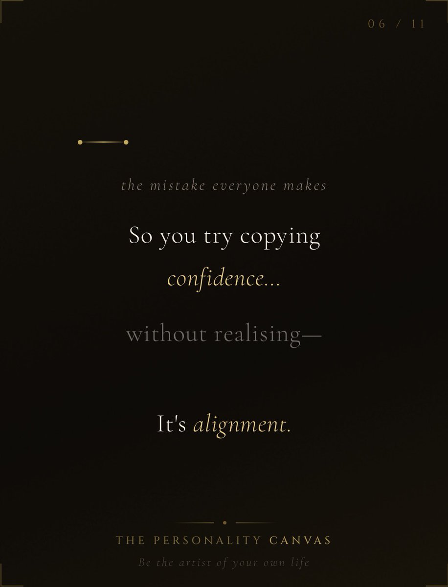 Munot26's tweet image. 6/ 

When you stop performing and start understanding your patterns, your personality begins to reveal itself.

#GrowthMindset