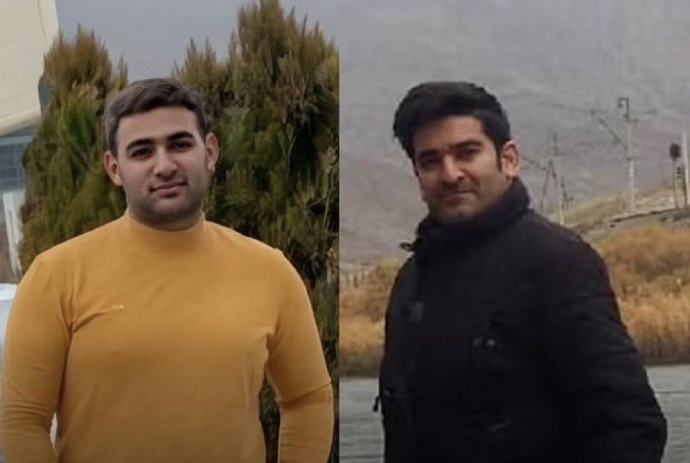 #Urgent: The Islamic Republic executed two young men this morning on espionage charges for Israel: #YaghoubKarimpour and #NaserBekrzadeh (26).
Both were subjected to torture and sentenced to death after grossly unfair trials by the Revolutionary Court. In a video published last