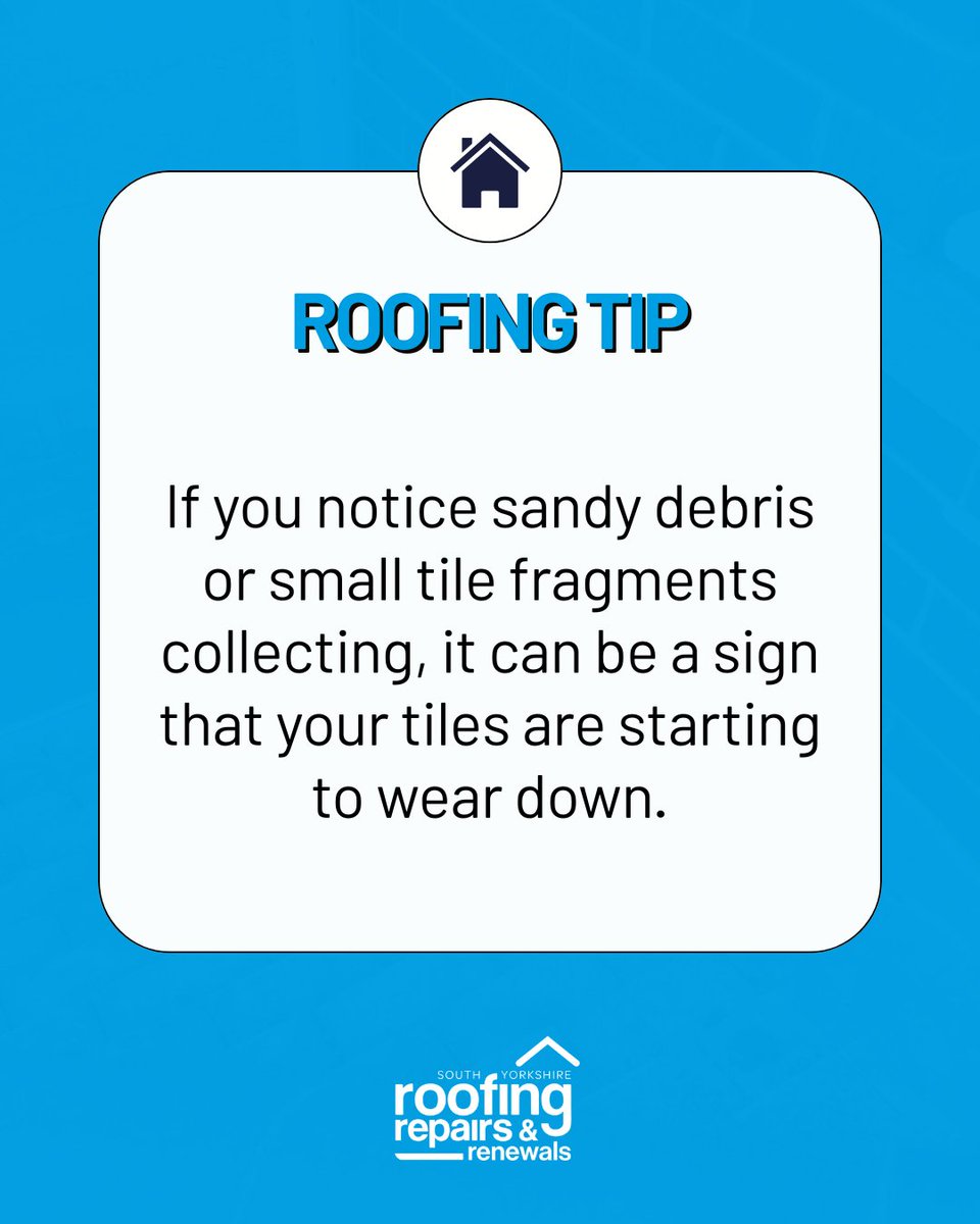 syroofrepairs's tweet image. As tiles age, their surface slowly breaks apart, especially in harsh weather conditions.

Small checks now can save bigger repairs later.

➡️ Book a roof check today: syroofrepairs.co.uk

#roofingtips #tileroof #sheffieldroofers #southyorkshire #propertycare