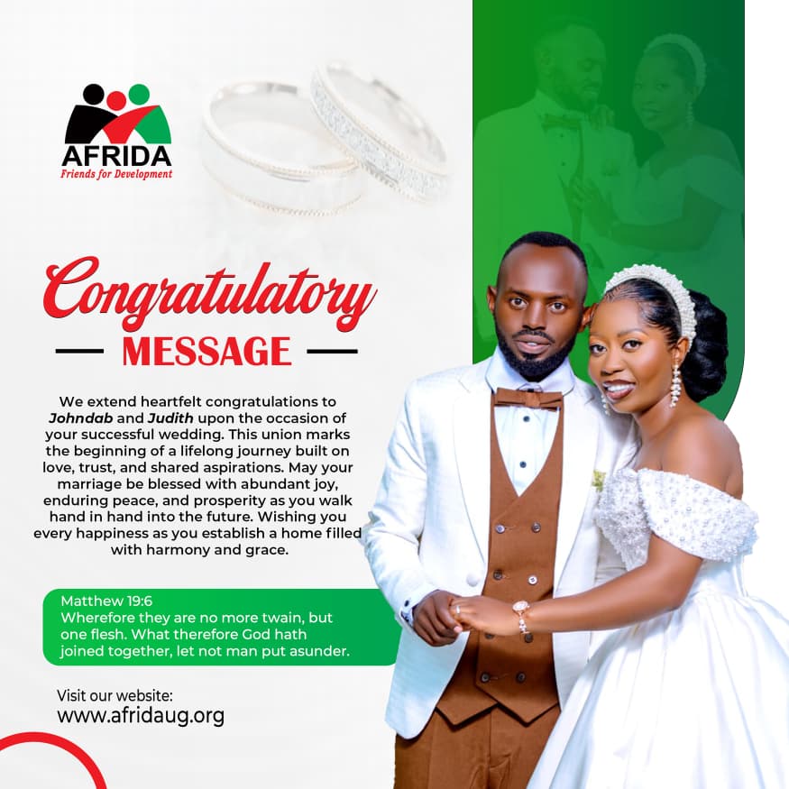 afridaug's tweet photo. We congratulate our members JJ for the new journey you've taken on. Congratulations Mr. Johndab and Mrs.Judith Muthegheki. @JjJudicious @johndab_ https://t.co/JxzaL79P2d