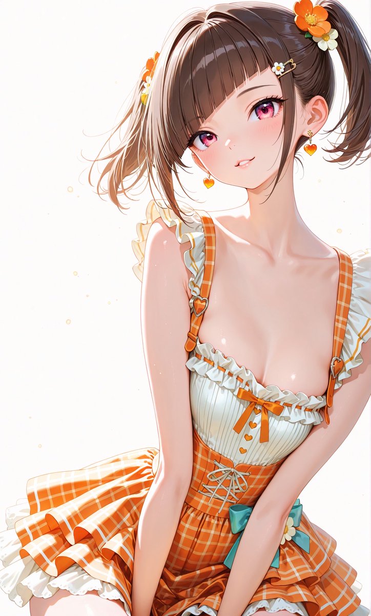 fougerespicy's tweet image. こんにちは◡̈*♡.°⑅
#AIart
#kawaii

今夜ポストする予定でしたがこれから旅行先から帰宅移動で夜遅くなりそうなので今のうちにポストしときます(*´艸`)☘️

アリスさんからお借りした衣装です👗✨
鮮やかなオレンジが綺麗です(*ᴗˬᴗ)⁾⁾

SFW Illustration. Cute character design only. No