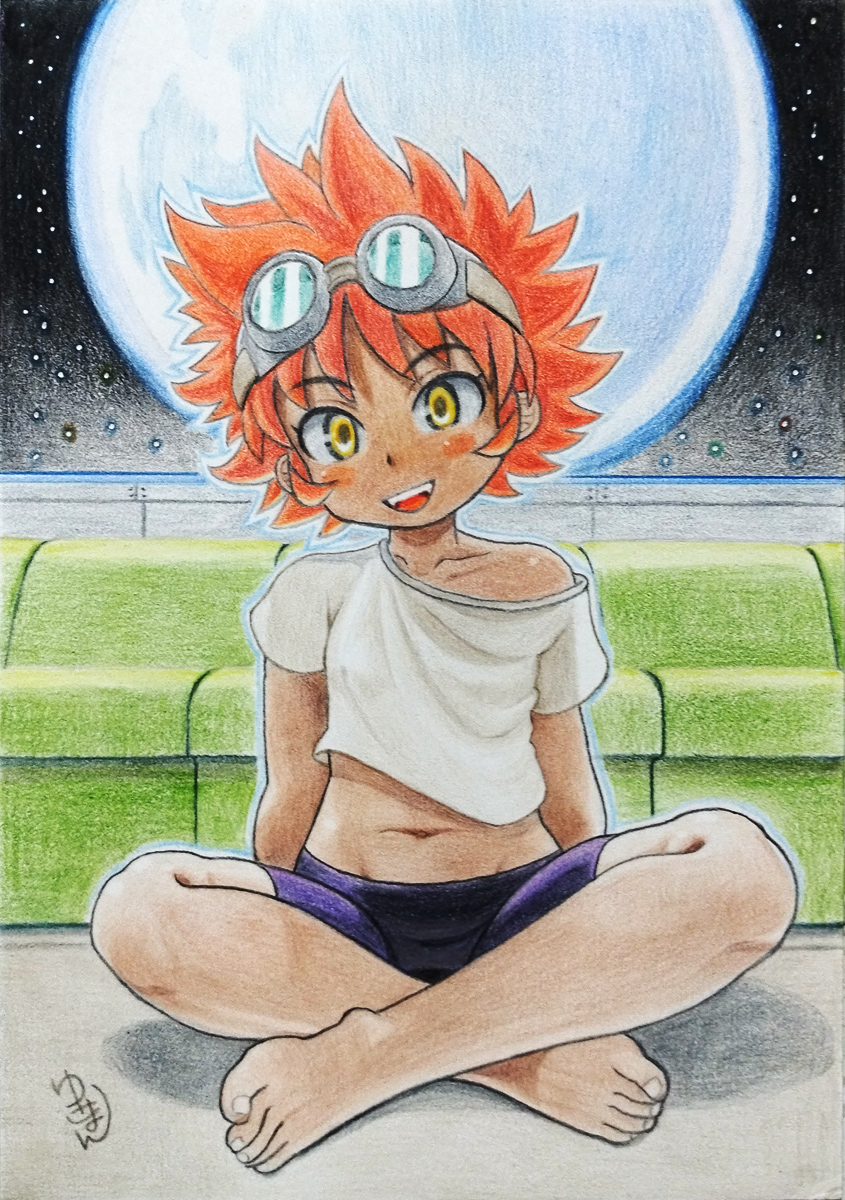 エドワード・ウォン・ハウ・ペペル・チブルスキー4世
#カウボーイビバップ #エド
#coloredpencil #色鉛筆 #褐色娘