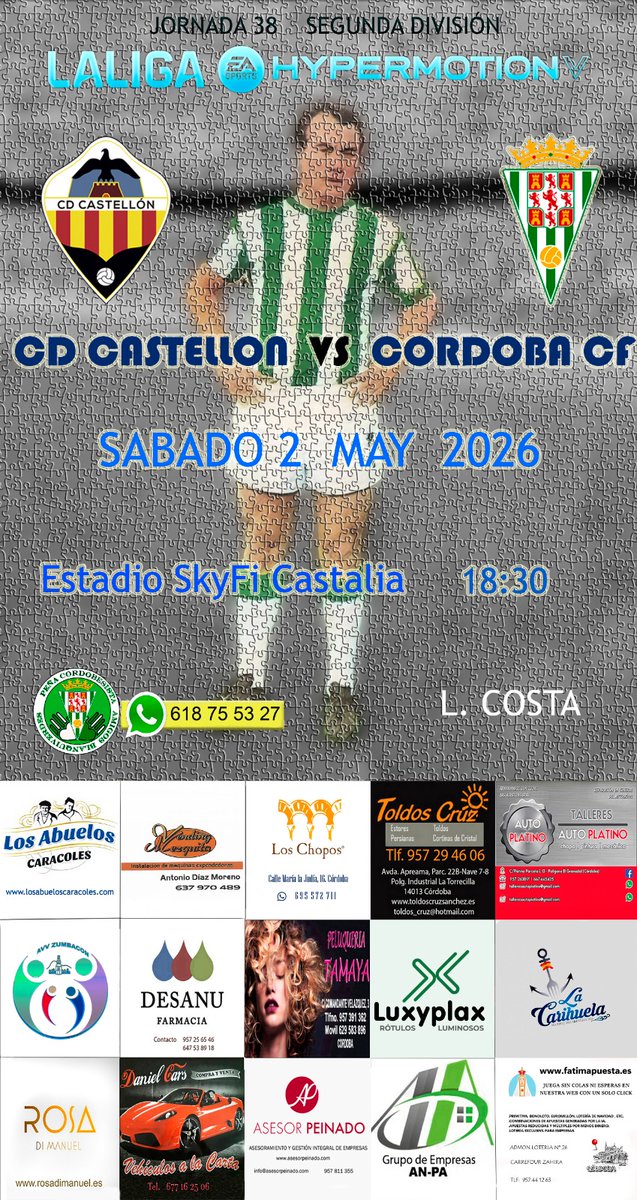 PABlanquiverdes's tweet photo. Buenos días de sábado cordobesistas. Hoy jugamos. Nos enfrentamos al cuarto clasificado #CDCastellon  últimos 5 partidos 4  victorias y un empate. Equipo muy sólido y competitivo pero somos el Córdoba y queremos ganar. Debemos ver al mejor Córdoba si queremos ganarles. 💪 https://t.co/F6NgXtC0mO