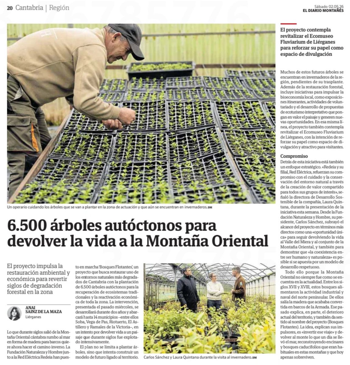 ferminturiel's tweet photo. 6.500 árboles autóctonos para devolver la vida a la Montaña Oriental.
El proyecto impulsa la restauración ambiental y económica para revertir siglos de degradación forestal en la zona https://t.co/GKP7MFiNB8