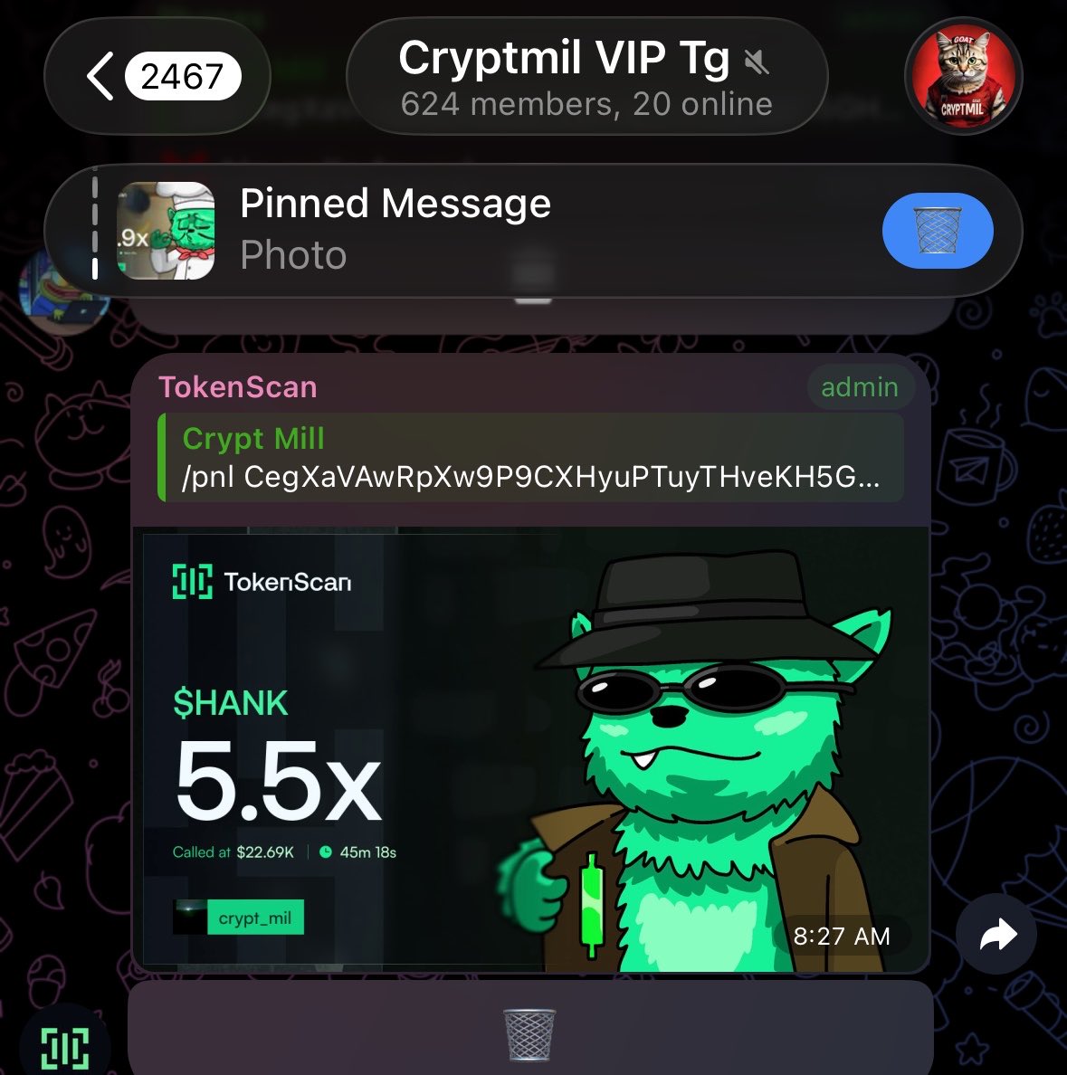 Crypt_mil's tweet image. 5x up on my call $HANK 

CegXaVAwRpXw9P9CXHyuPTuyTHveKH5GHeRVWJwtpump

💫 🍀

#Solana #SolanaMemecoins #Memecoin #fomo