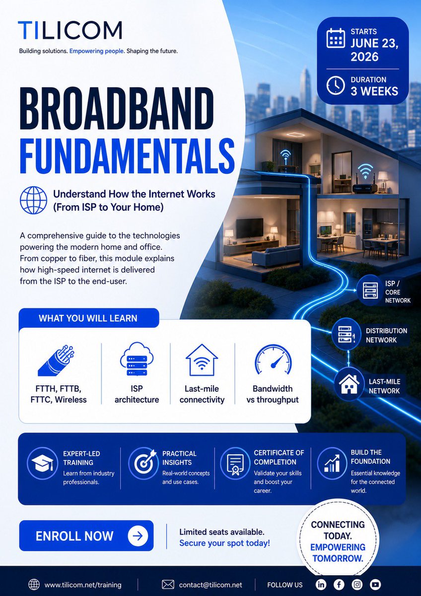 titilopebanjoko's tweet image. I’ve seen what poor training does to talented engineers. I’ve spent 13+ years in the industry.

That’s exactly why I built Tilicom.

If you’re serious about telecom—this is for you.

👉 tilicom.net/training

#Telecom #Telecommunications #5G #NetworkEngineering #RAN