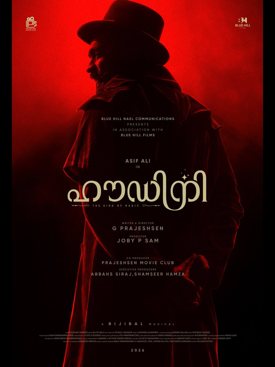 cinemacafemedia's tweet image. 🎩 Houdini – The King of Magic first look out!

Asif Ali turns magician in this magical entertainer ✨

#Houdini #AsifAli #MalayalamCinema #FirstLook #MagicMovie