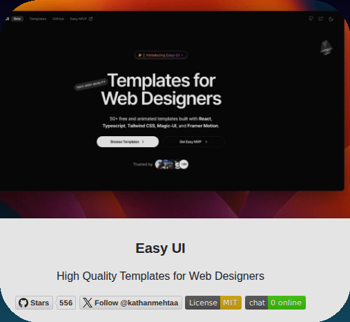 tom_doerr's tweet photo. 50+ animated UI templates for web designers

https://t.co/sVZRDa0Hz0 https://t.co/I2RdgWx0qo