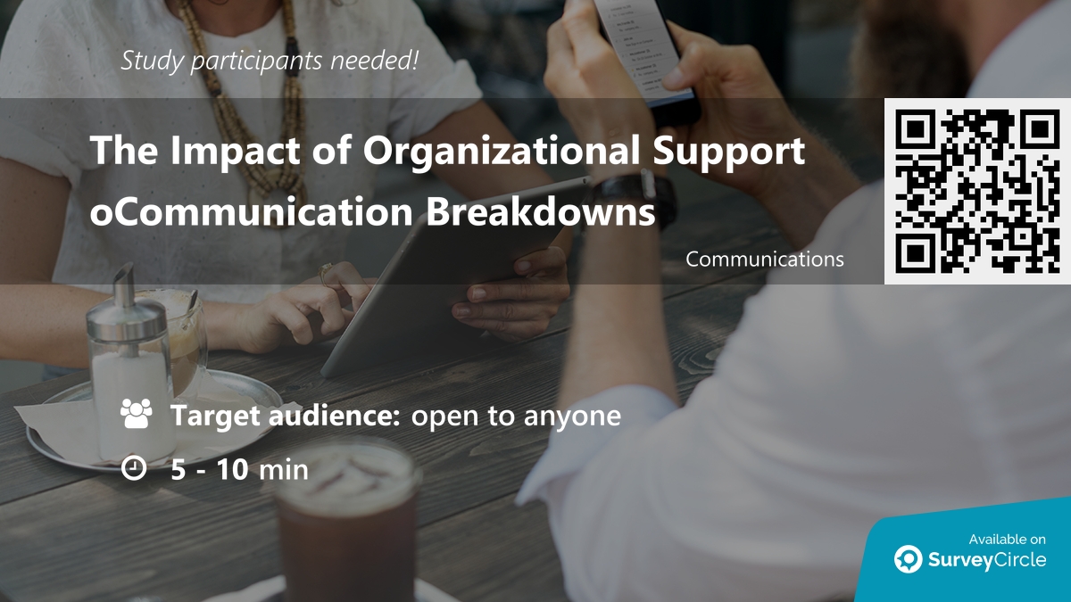 daily_research's tweet image. Participants needed for online survey!

Topic: "The Impact of Organizational Support oCommunication Breakdowns" via @SurveyCircle

#communication #teams #survey #surveycircle