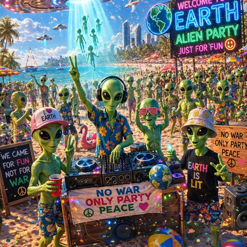 JD09SAN's tweet photo. Aliens didn't come for peace...
they came to Pump 👽

$PARTY just getting Ready 

Don't watch
Join the invasion 

Website :-https://t.co/wvLrxpLvhK
Telegram :- https://t.co/pnbZMfchQA

#eth #sol #solana #btc  #Bitcoin #dex #meme #100X #invest #trade https://t.co/aRJnjvuiRL