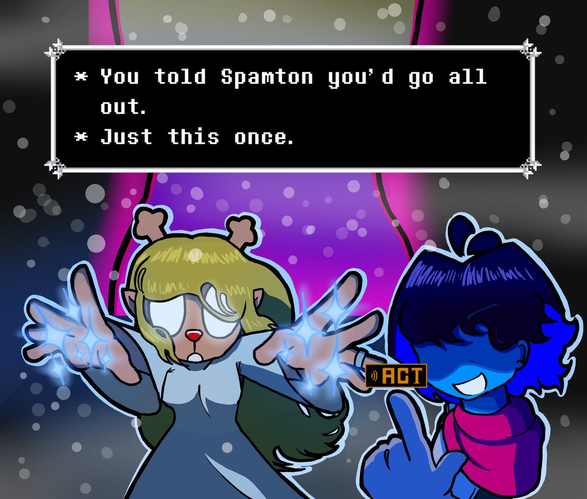 KalebFarmby's tweet photo. Let's use [100% OFF!] Kris. 
#deltarune #undertale #jujutsukaisen #jjk https://t.co/qmKG81MOwC