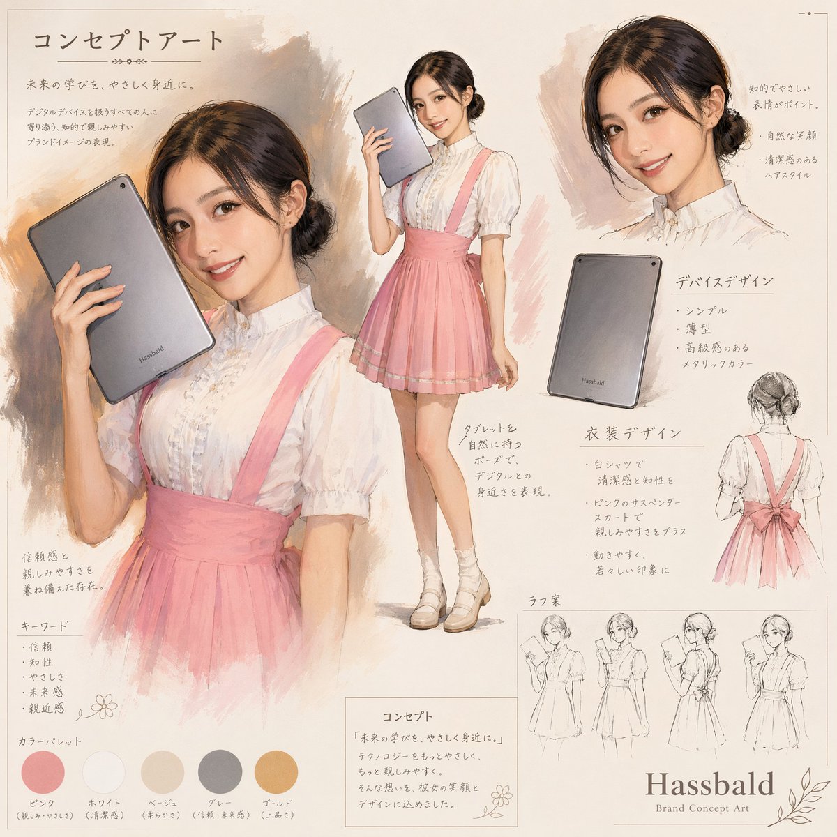 Japanese Tablet Brand Concept Sheet