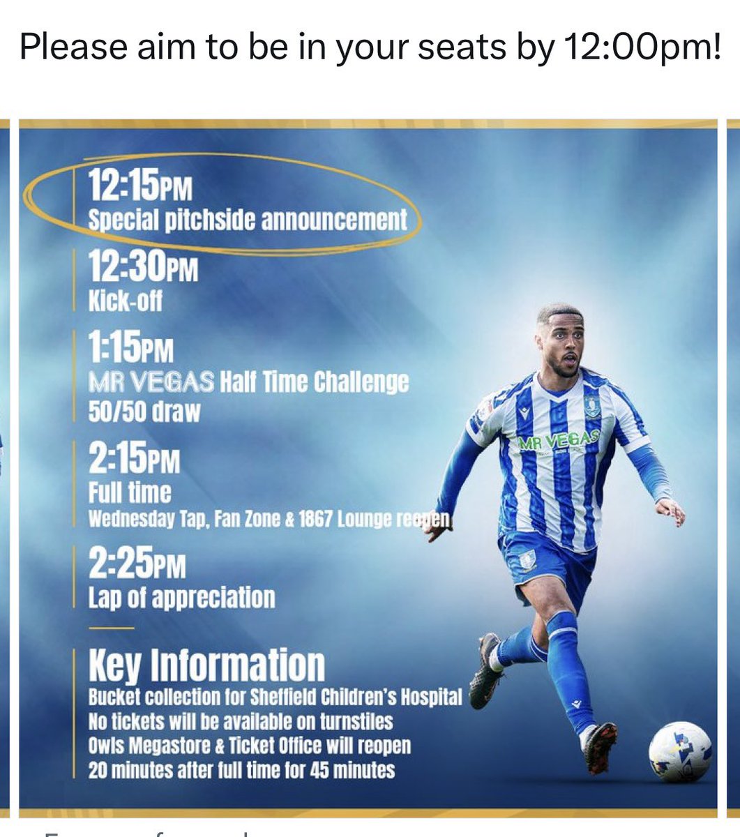 scottsarson's tweet photo. Just highlighting this - get in your seats early 🦉💙 #swfc https://t.co/NETrW1iTcw