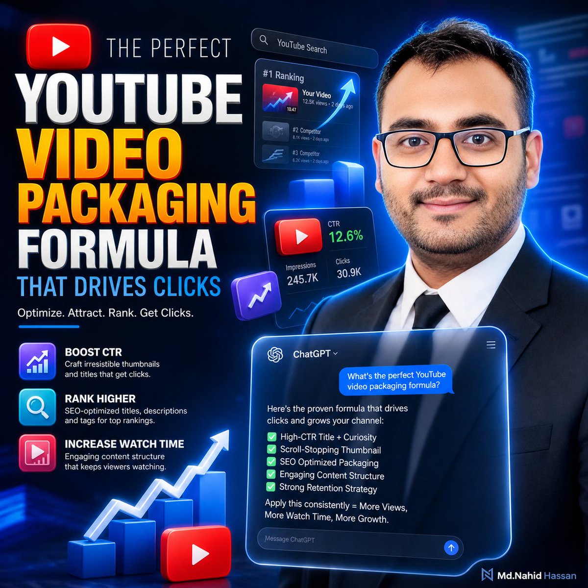 nahidhassan67's tweet image. Your YouTube video isn’t failing because of content.

It’s failing because nobody clicks.

Weak title + weak thumbnail = low CTR → no impressions → no growth.

You don’t need better videos.

Would you click your own video?

#YouTubeGrowth #ContentStrategy #CTR