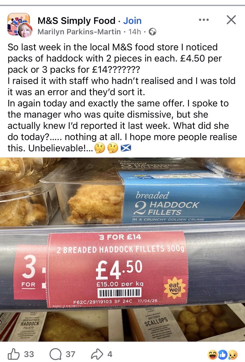 LorryLocket's tweet photo. @marksandspencer the deal is you have to pay 50p more… 🤦🏼‍♀️ https://t.co/tFk5PbLr8T