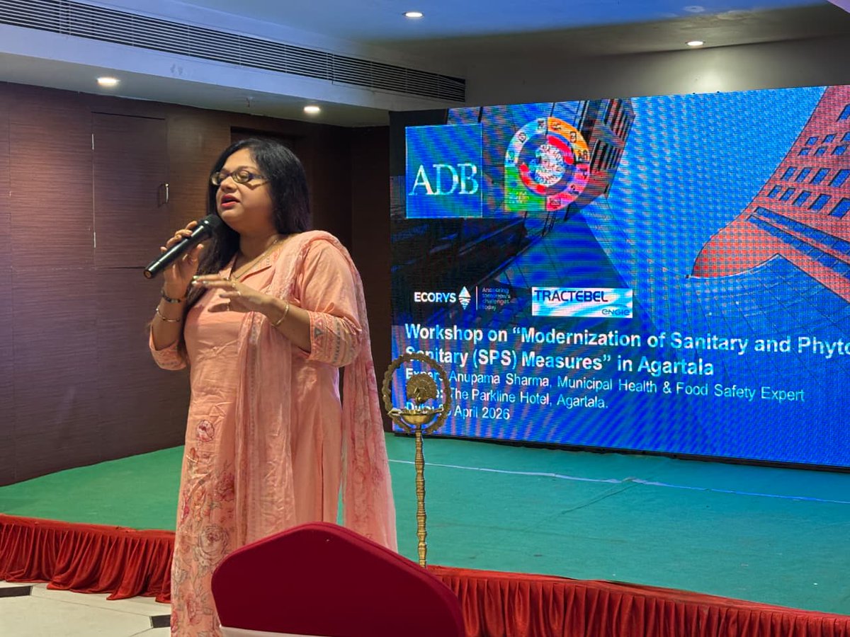 agtsmartcity's tweet image. Strengthening food safety systems in Tripura through modern SPS measures. A successful workshop by Agartala Smart City Limited, supported by @Asian Development Bank, bringing all key departments together.
#FoodSafety #SPSMeasures #AgartalaSmartCity #SmartCity #PublicHealth #ADB