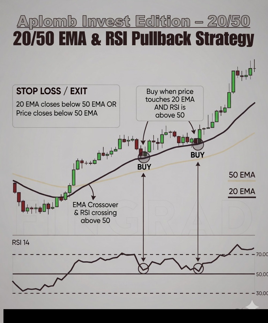 Most traders buy breakouts.

Institutions buy the dip.

Here's the exact 20/50 EMA + RSI pullback system smart money uses on NSE — and it's been printing setups all year.

🧵 Full breakdown below (save this thread)