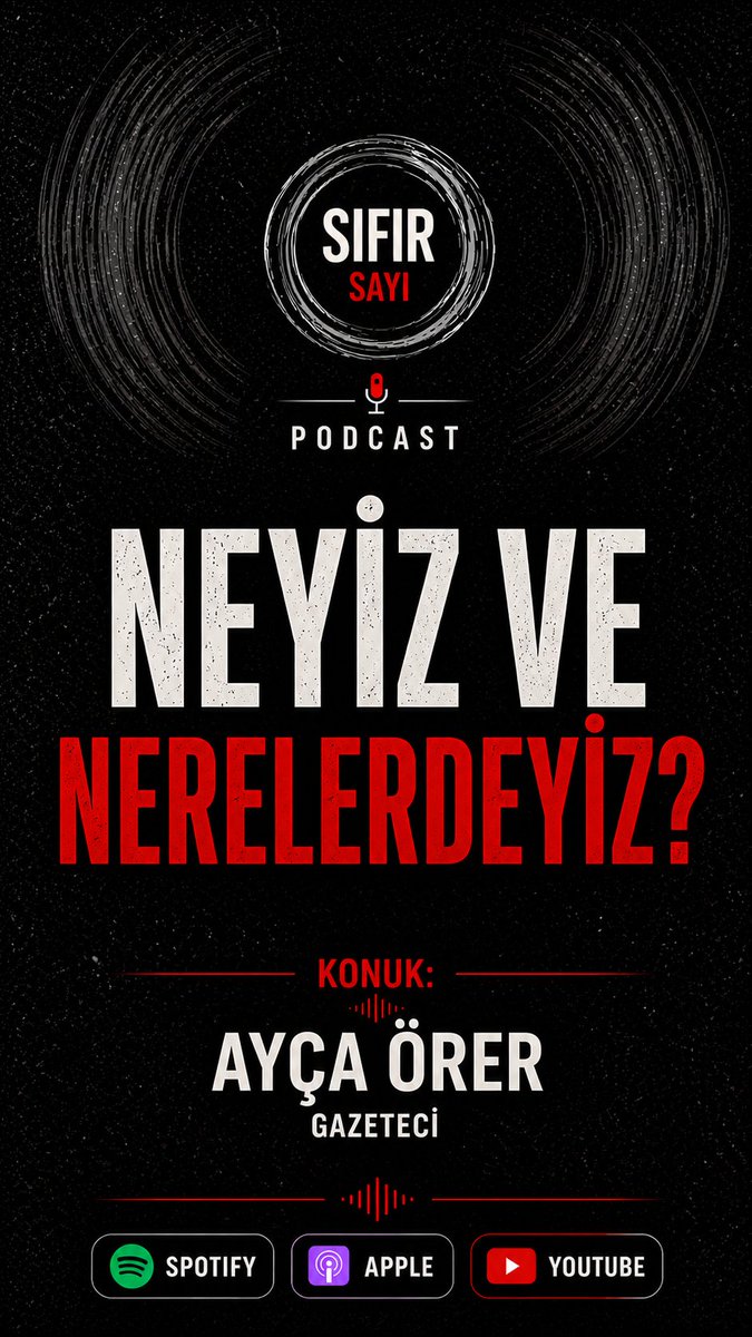 yenalbilgici's tweet photo. Neyiz ve Nerelerdeyiz?

Sıfır Sayı'da hafta Ayça Örer ile @aycaorer emeğimizi konuşuyoruz. Ayça'nın yazdıklarını yıllardır hevesle, takdirle okuyorum. Özellikle son yıllarda dört başı mamur ve maalesef çoğunlukla hazin bir Türkiye portresi çıkartıyor  

Çalışıyoruz ama çalıştığımızdan ne anlıyoruz? Yaşıyoruz ama yaşadığımızdan ne anlıyoruz? Neyiz ve nerelerdeyiz? Ayça Örer, son iki yıldır işçi, beyaz yakalı, emekli, genç, doktor, kurye, öğretmen, ebeveyn, orta sınıf, dar gelirli; toplumun her kesimiyle konuştu, cevaplar aradı. Bu bölümde ben de ona soruyorum: Türkiye’de anlatılan kimin hikâyesi?

Bir de bonus var... Ayça'dan 40 yaşından önce 40 kitap’ önerileri… Geçen hafta Banu Yıldıran Genç ile başlamıştık. Sıfır Sayı'da konuklu her hafta sormayı planlıyorum; daha önceki konuklara da soracağım, bir liste çıksın. Sizin önerilerinize de açığım.

Bu yayınla beraber, Sıfır Sayı’da Neyiz ve Nerelerdeyiz alt başlığı da başlıyor. Memlekette toplumun nabzını tutanlar ve nabzı bilenlerle hâl ve gidişi konuşacağım.
https://t.co/l1XV5BqFcR

@sifirsayipodcas