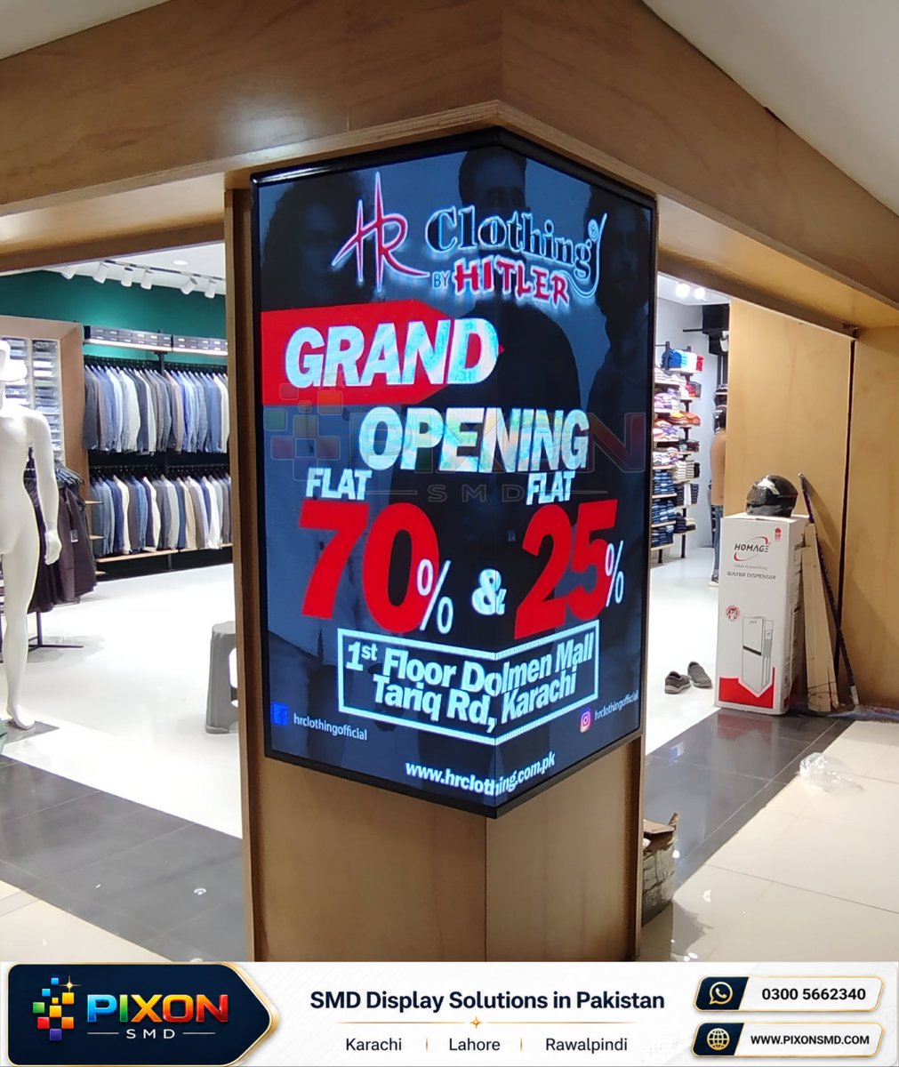 pixonsmd's tweet image. Turn heads with our P2.5 SMD LED Display 🔥
Crisp visuals. High brightness. Perfect for indoor branding.
📍 Karachi | Lahore | Rawalpindi | Multan
📩 DM for details
#LEDDisplay #SMD #DigitalSignage #P25 #Advertising #Pakistan #Karachi #Lahore #Multan #BusinessGrowth