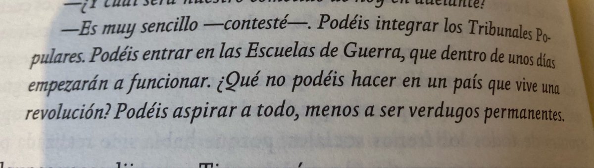 Balfeater's tweet photo. “Podéis aspirar a todo, menos a ser verdugos permanentes”

El Eco de los Pasos https://t.co/5TjNA33D2W