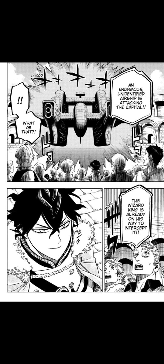 LiebeDevilUnion's tweet photo. Hmm I'm guessing someone used a transportation magic. if so, that person or more than one have used a lot of magic to transport that airship #BlackClover https://t.co/dZL4sxFhiH