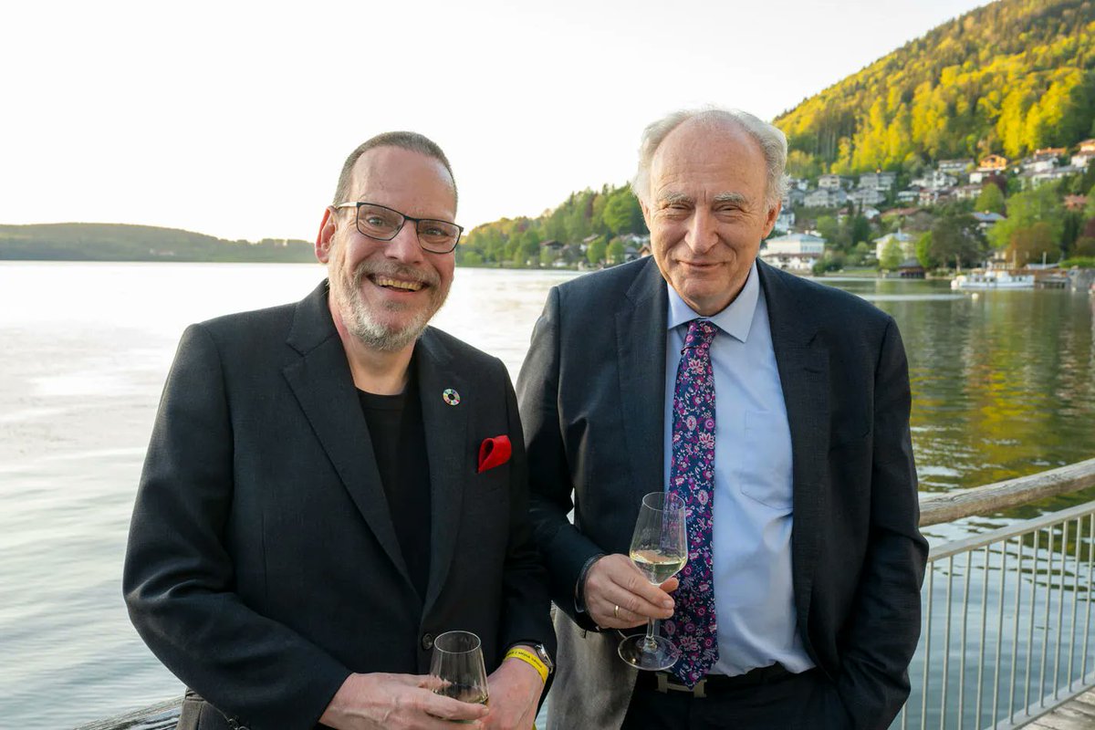 EuroReg's tweet photo. With @Potomaker  Ansgar Graw, content director of Weimer Media Group, that organizes the Ludwig-Erhard-Gipfel | Tegernsee Summit, also referred to as the "German Davos". We discussed many current affair issues. It's always a pleasure to cooperate starting back in the 1990th. https://t.co/b2427YcpAK