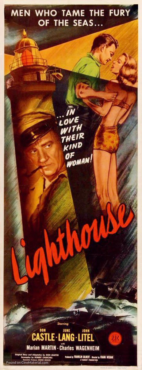 FrankMalfitano's tweet image. FILM OF THE DAY: Good cast in unremarkable but decent 1947 #BMovie #filmnoir about woman #JuneLang who marries nice guy #Lighthouse keeper #JohnLitel to spite his coworker, her BF #DonCastle who turned out to be married #MarionMartin very funny as tough blonde pal of June #1940s