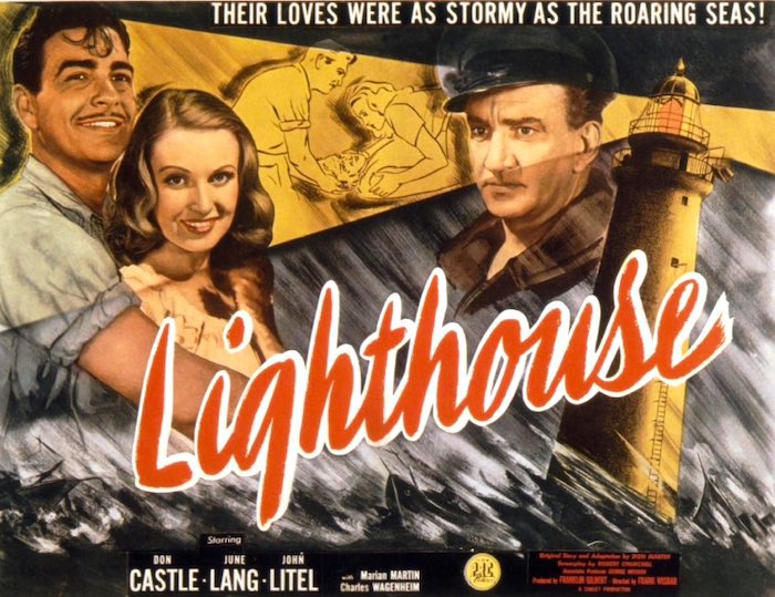 FrankMalfitano's tweet image. FILM OF THE DAY: Good cast in unremarkable but decent 1947 #BMovie #filmnoir about woman #JuneLang who marries nice guy #Lighthouse keeper #JohnLitel to spite his coworker, her BF #DonCastle who turned out to be married #MarionMartin very funny as tough blonde pal of June #1940s