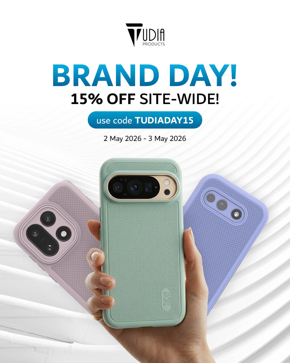 TudiaProducts's tweet image. Your monthly discount is here!⚡

15% off everything with code!🤫

📝 TUDIADAY15
🗓️ May 2 – May 3
🛒 Min. spend $12.99

🔗 Link in bio. 

#TUDIA #BrandDay #TechAccessories #OnePlus #Pixel #TeslaAccessories #PhoneCase #Minimalist #Samsung #Tesla #Fairphone #Powerbeats #Xiaomi