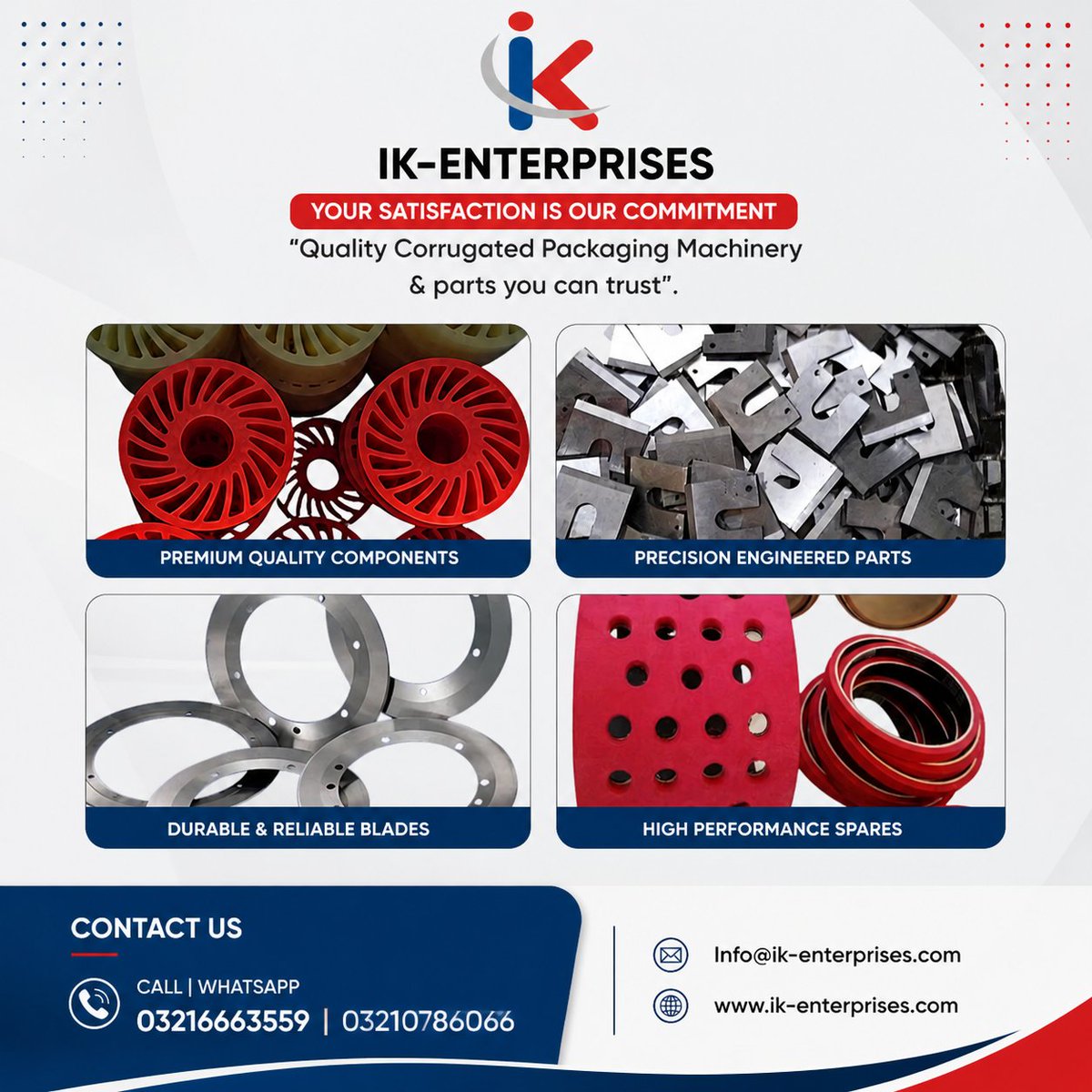 Angela1473638's tweet image. "Your Satisfaction Is Our Commitment," we provide quality corrugated packaging machinery and parts you can trust.
📞Call/WhatsApp:03210786066
Web: ik-enterprises.com
#IKEnterprises #CorrugatedPackaging #IndustrialMachinery #PackagingSolutions #EngineeringExcellence