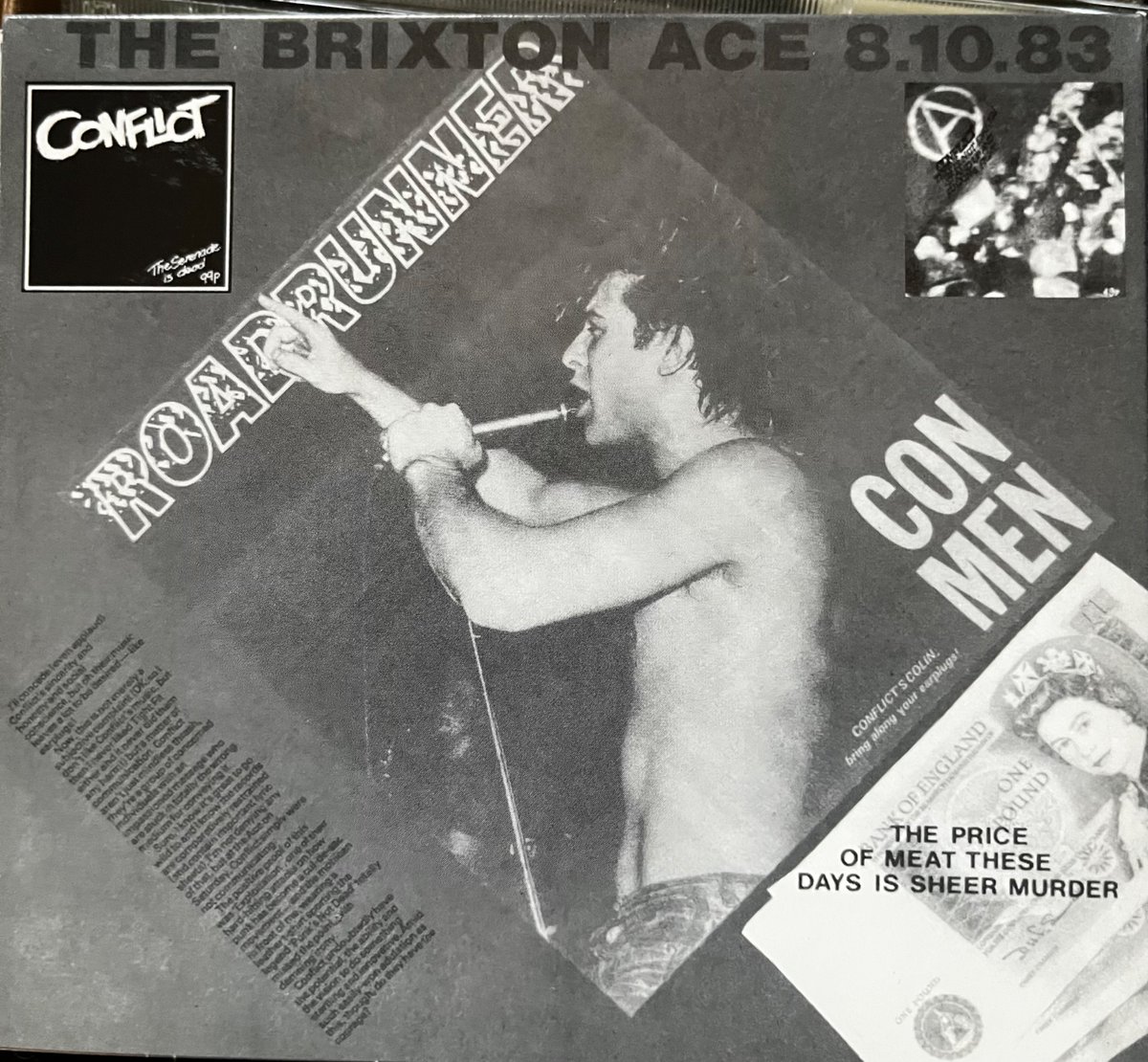 CONFLICT “Increase the Pressure"
1984 Mortarhate Records🇬🇧

80s UK アナーコパンク2nd💿⛓️🧷
A面スタジオ録音（1984年2月〜4月録音）、B面1983/10/8ロンドンBrixton Aceのlive音源💿

CRASS直下型の反戦、反核、動物愛護…強い政治的・社会的メッセージが詰まったポリティカルな盤😤💿🖕🪖🏭⛓️😺