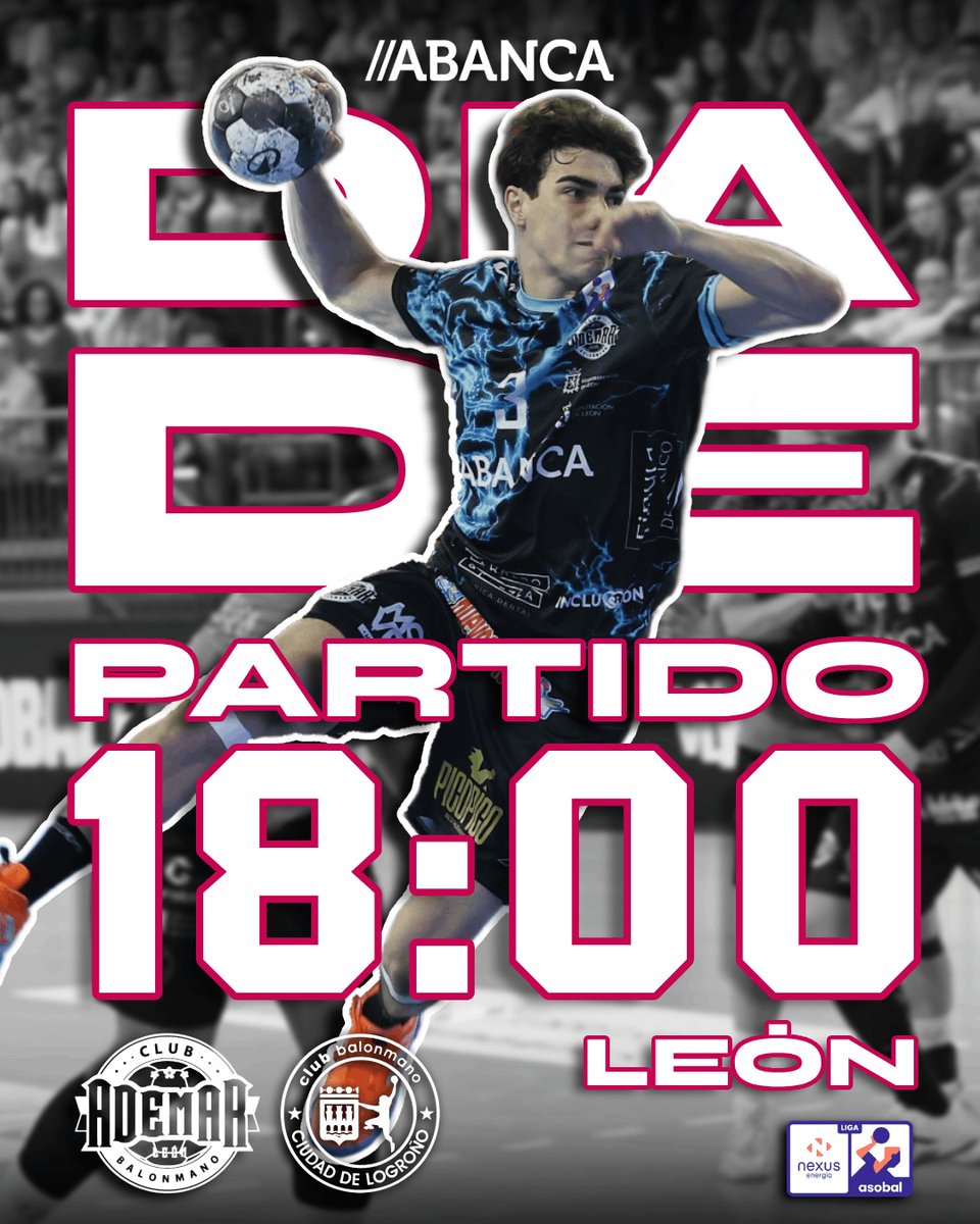 ADEMARLEON's tweet photo. 📢 𝙃𝙊𝙔 𝙅𝙐𝙂𝘼𝙈𝙊𝙎
🌸 Esta tarde tenemos el primer encuentro de mayo en casa contra Logroño
🍿 Te esperamos con #adebar y #outlet en la tienda
#70AñosLatiendoJuntos
@SomosABANCA
#asobal #leonespaña https://t.co/wIK0LeW8NV