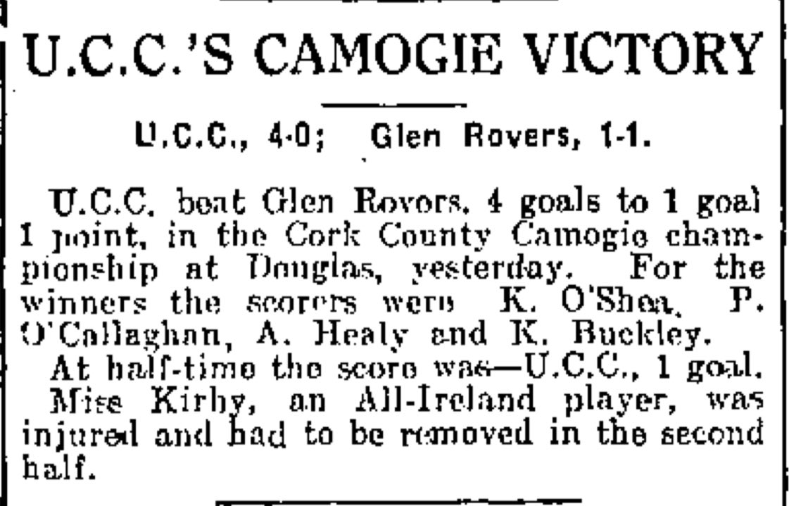 HurlingHistory's tweet photo. On this day in 1937 @UCC_Camogie and @Glengirls1 clashed in the Cork County Senior Camogie Championship at Douglas with victory going to the students #corkcamogiehistory #camogie #ucc 🟥⬛️ https://t.co/spkGyeyUEL