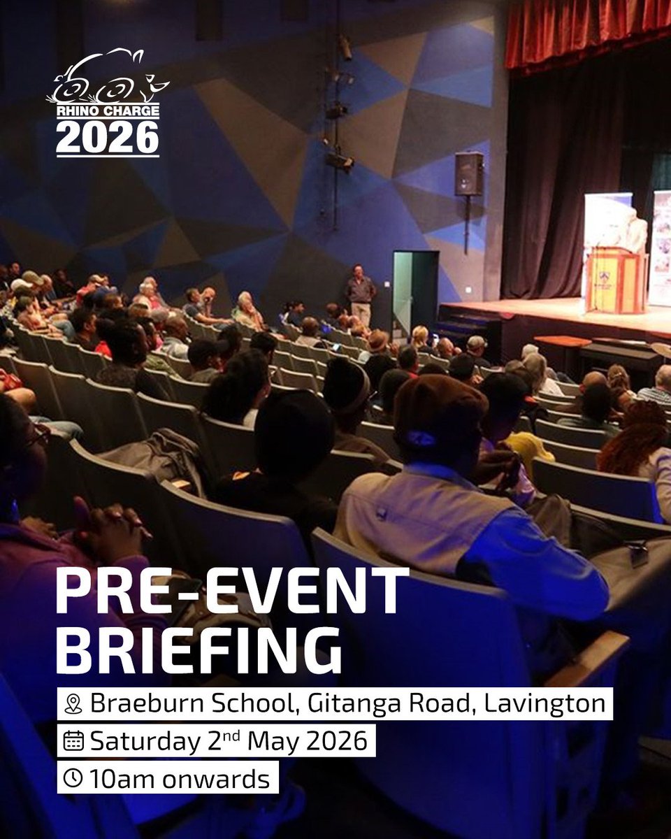 RhinoArk's tweet photo. Teams, officials &amp; media gather today for the #RhinoCharge2026 Pre-Event Briefing, where plans sharpen and anticipation builds.

📍 @BraeburnBGR, Gitanga Rd, Lavington
🗓 Sat, 2 May
⏰ 10AM

From veterans to first-timers, this is where it begins. Energy up. Impact growing. https://t.co/0yPzjUmNjw