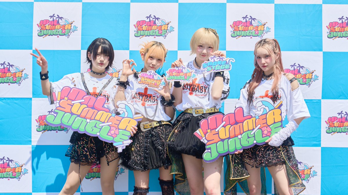 samajan_idol's tweet photo. 【 IDOL SUMMER JUNGLE 2026 DAY1 】

SNAKE STAGE🐍
ご出演ありがとうございました！❤︎

あの日見たラッキースターさん@anst_77 
LADYBABYさん@LADYBABY_JP 
まぶだちゅ！さん@mabu_official 
アイテムはてるてるのみさん@teruteru_OFC 

#サマジャン2026 https://t.co/plPd54ldzQ