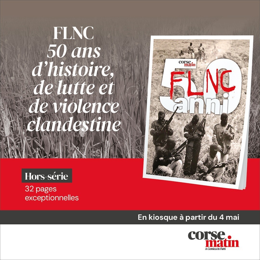 Corse_Matin's tweet photo. 📢 HORS SERIE EXCEPTIONNEL : FLNC, 50 ans d’Histoire

A l’occasion des 50 ans de sa création, Corse-Matin vous propose un hors-série exclusif, 32 pages inédites consacrées à un sujet aussi sensible que fascinant.

•     Historique, création, lutte clandestine, dérives
•     Témoignages, interviews, analyses
•     Iconographie, influence, culture, héritage

Un plongeon sans détour dans une organisation qui a profondément marqué l’Histoire contemporaine de la Corse et continue d’alimenter débats et divisions.

Quel impact sur l’évolution de la société corse et sur la jeunesse ?
Et aujourd’hui, qu’en reste-t-il vraiment ?

 Un décryptage exclusif, nuancé, indispensable.

🗞️ En kiosque à partir du 4 mai.