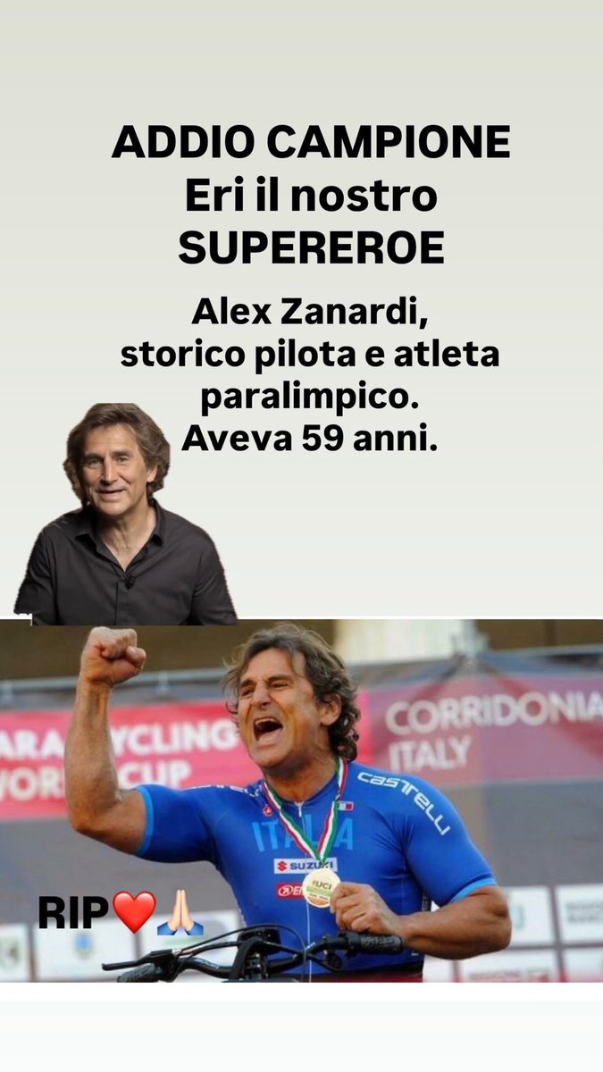 HotmaMomi's tweet image. #addio #campione  #pilota #zanardi #f1 #rip  #paraolimpico #olimpiadi #condoglianze #famiglia