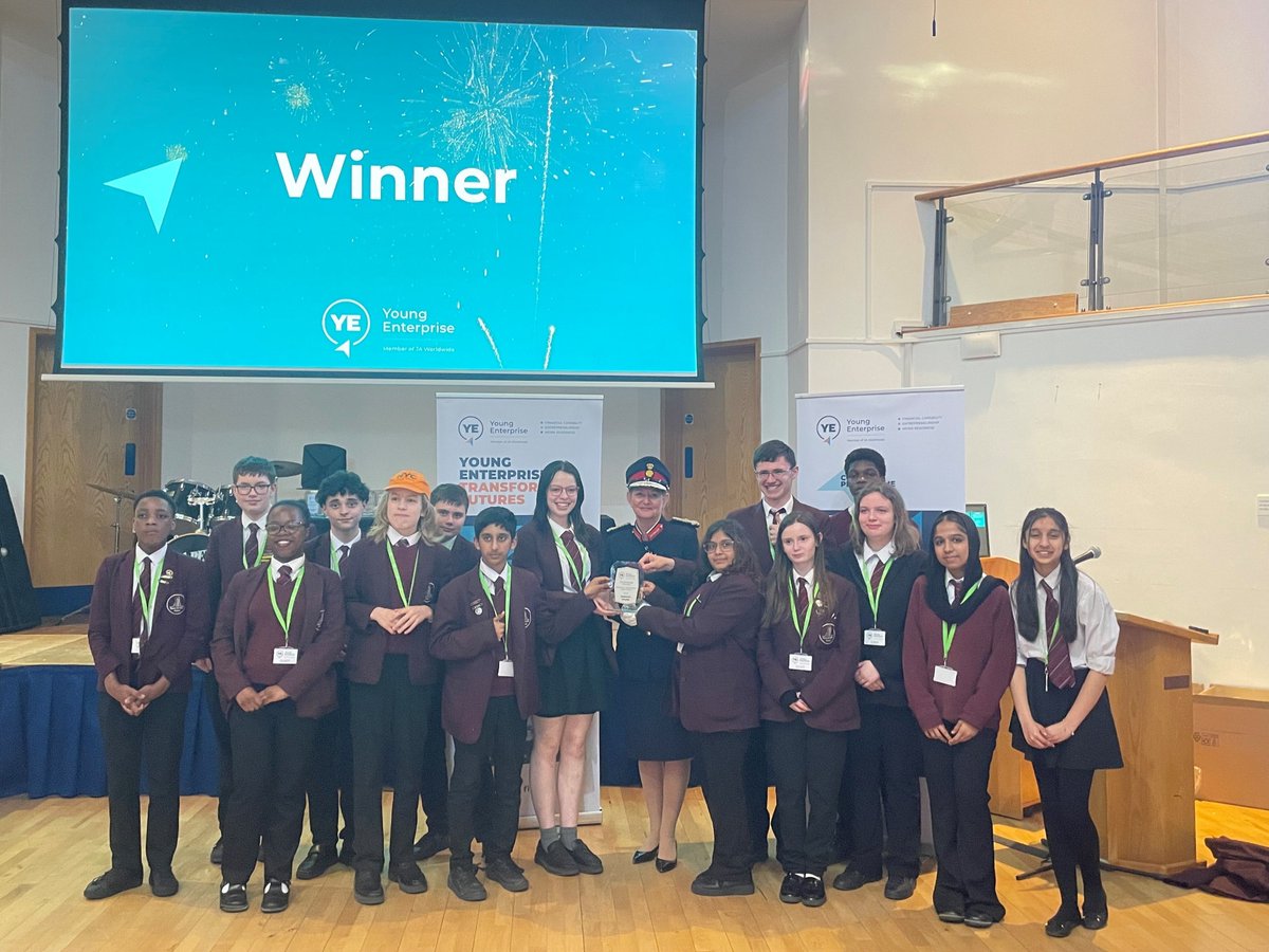 KHPschool's tweet photo. The Young Enterprise team attended the Area Final at Bedford School, where they set up a professional trade stand, took part in a formal interview, and delivered a presentation outlining their business journey. https://t.co/9dBZ5dgQRs
